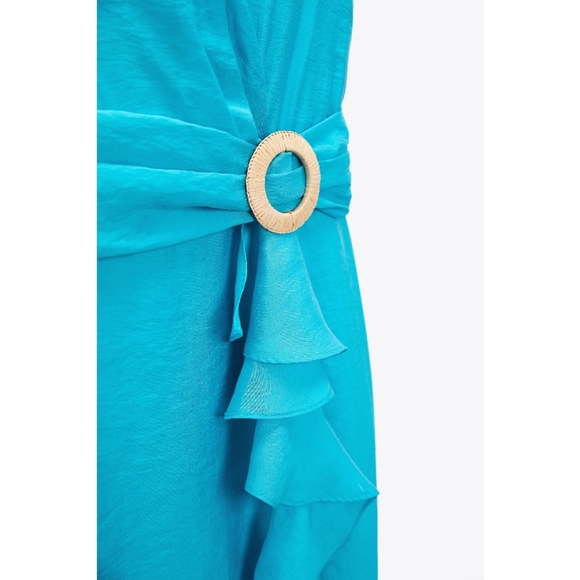 Zara Ruffled midi dress with buckle - Picture 10 of 12